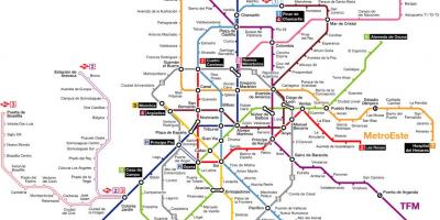 Metro de Madrid mapu