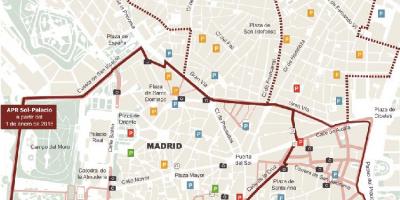 Mapu Madridu parkovanie