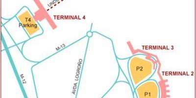 Madrid airport terminal mapu
