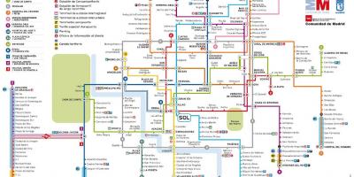 Madrid podzemné mapu