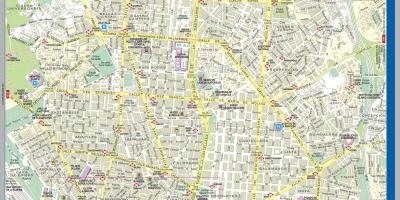 Street mape, Madrid v centre mesta