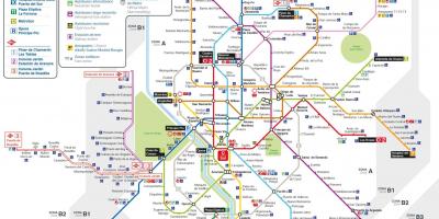 Mapu Madridu verejnej dopravy