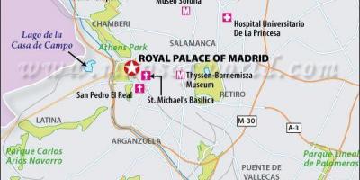 Mapa real Madrid miesto
