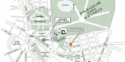 Mapa stanice atocha v Madride