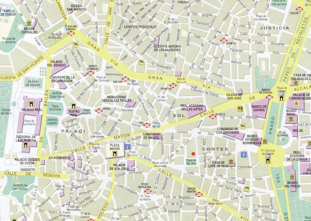 Madrid centre mapu