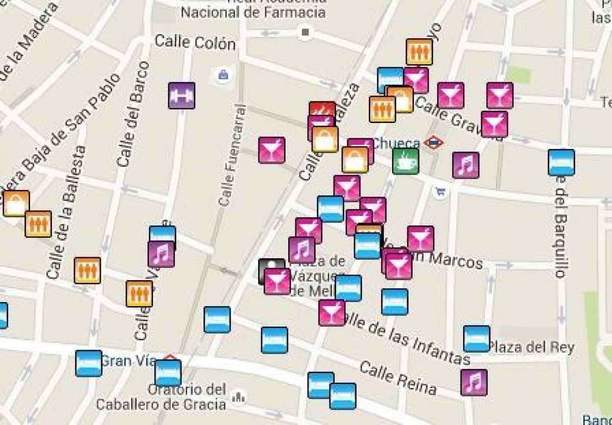 gay oblasti Madrid mapu