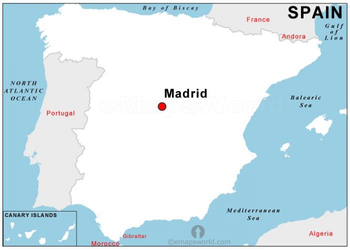 mapa kapitálu zo Španielska