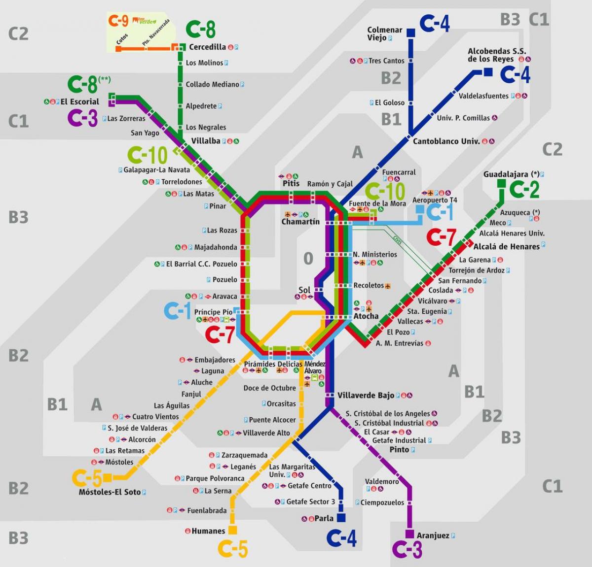 mapu Madrid atocha železničnej stanice