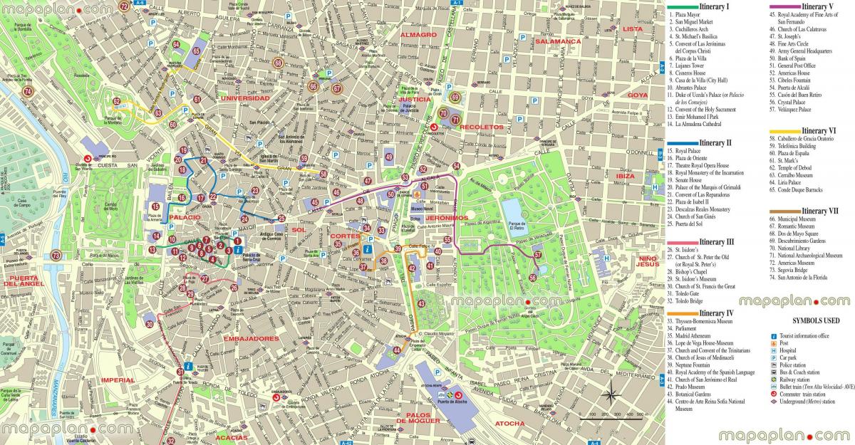 mapu Madridu mapa v režime offline