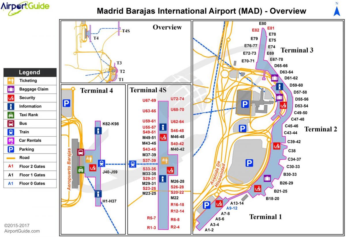 mapu Madrid Španielsko letiska
