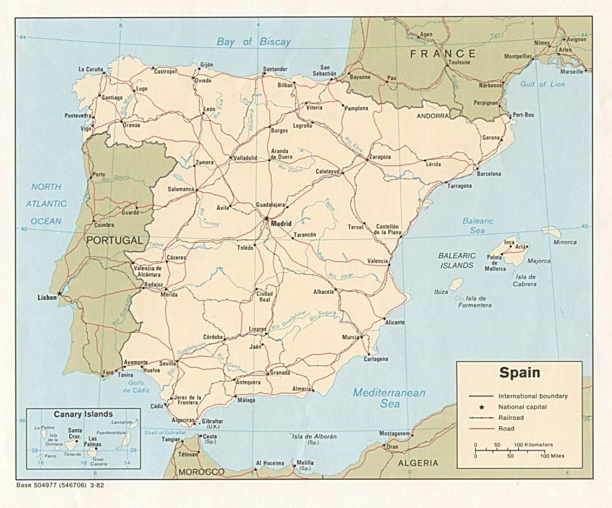 Madrid na mape