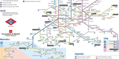 Madrid stanice metra mapu