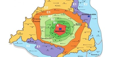 Madrid zóna t mapu